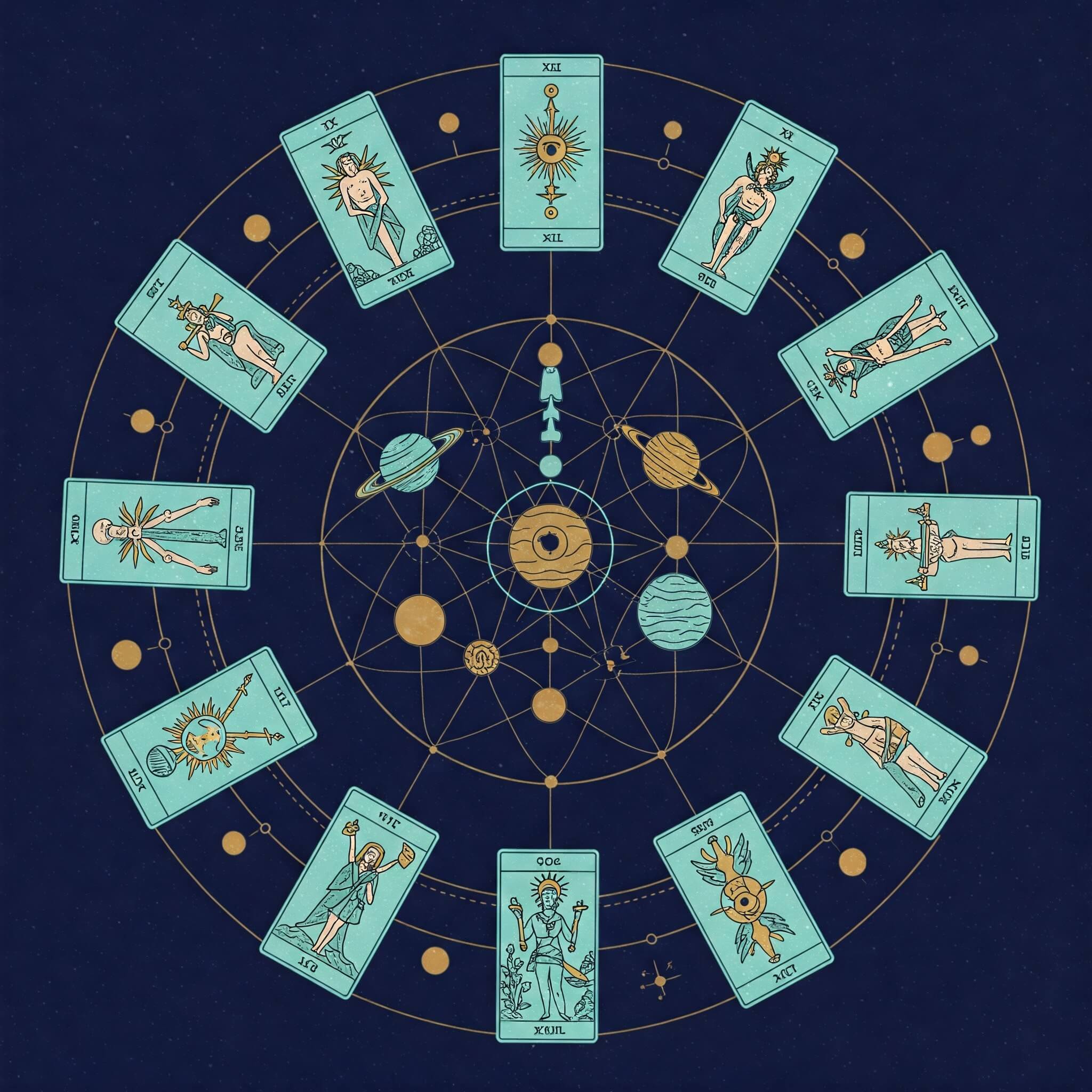 Tarot-Kartenkonstellation 2025